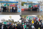برپایی نمایشگاه دستاوردهای جهاددانشگاهی استان سمنان در راهپیمایی ۱۳ آبان