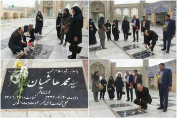 عطرافشانی و گلباران مزار شهدا توسط جهادگران جهاددانشگاهی استان سمنان